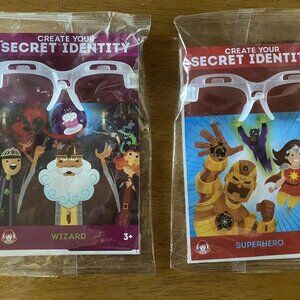 Wendy’s Secret Identity Kids Meal Toys SET of 2: Superhero + Wizard